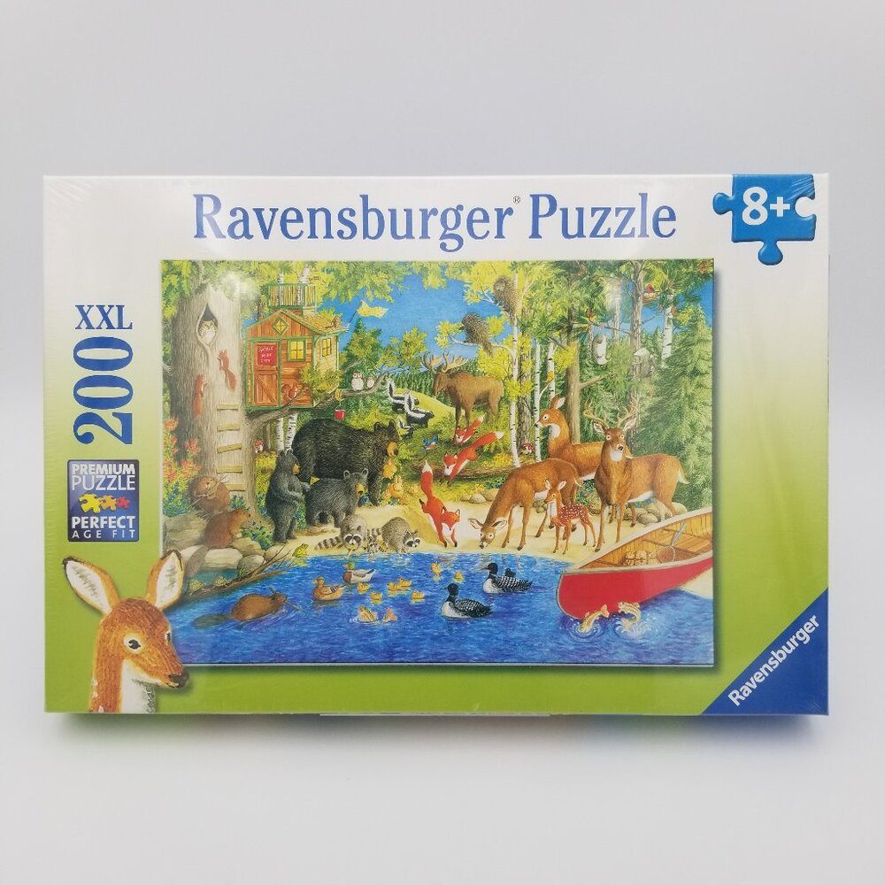 Brand New Ravensburger XXL 200 Piece Puzzle Woodland Friends 19 x 14 inch